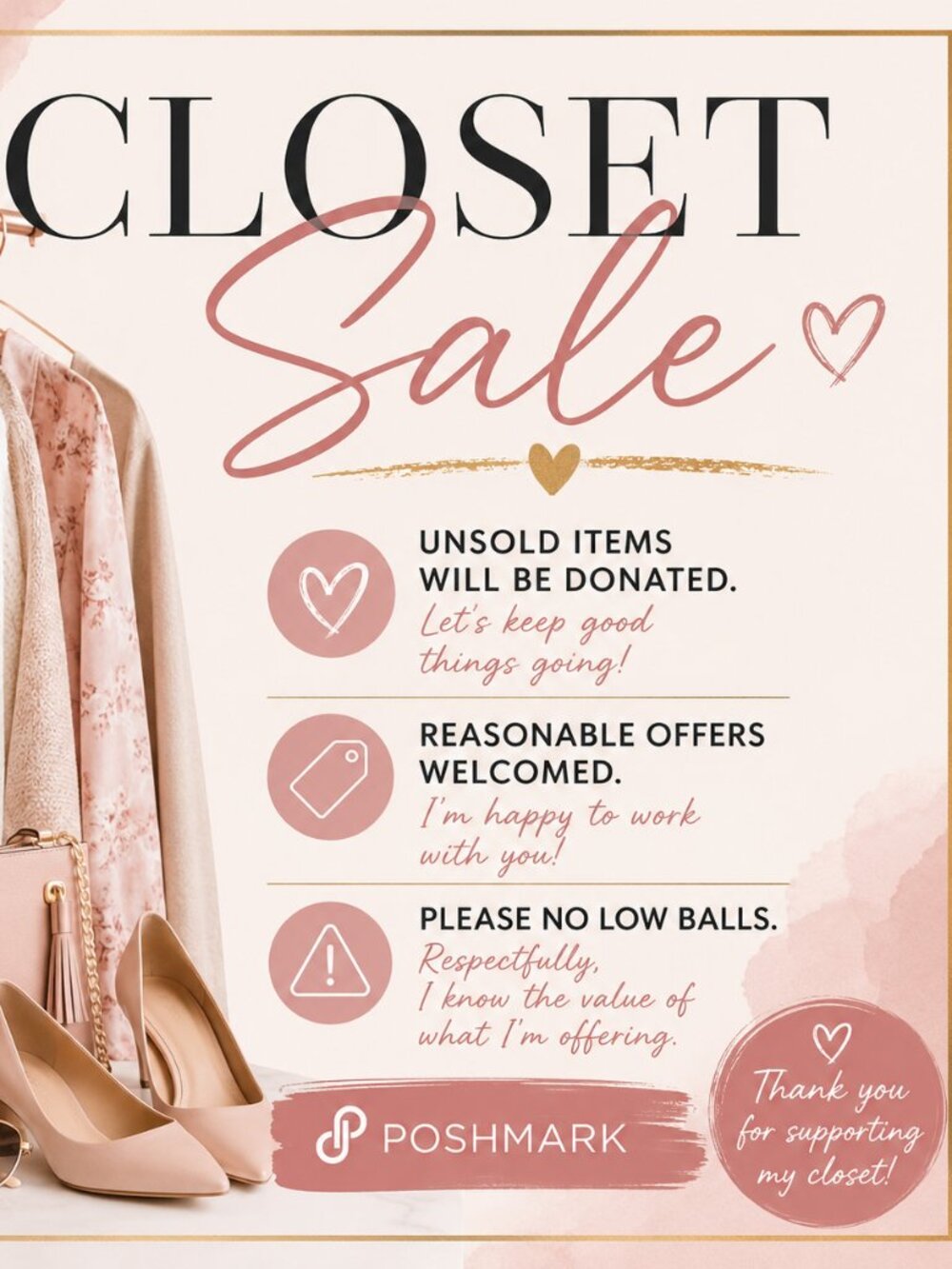 LAST WEEK OF AUGUST CLOSET SALE! 🛍️✨